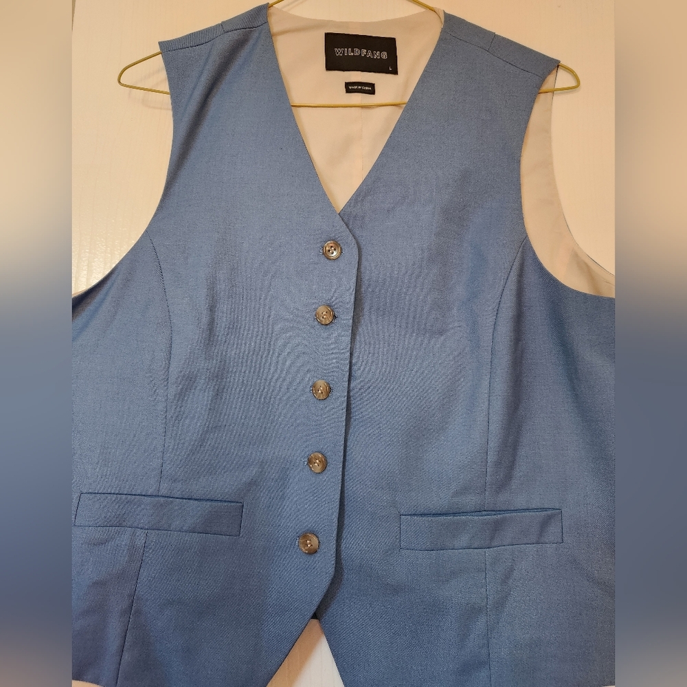 Slate Blue Wildfang Essential Vest Large